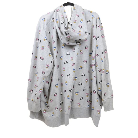 Disney Mickey Mouse & Friends PLUS SIZE 5X Hoodie Full Zip Cotton Sweatshirt - Picture 4 of 4